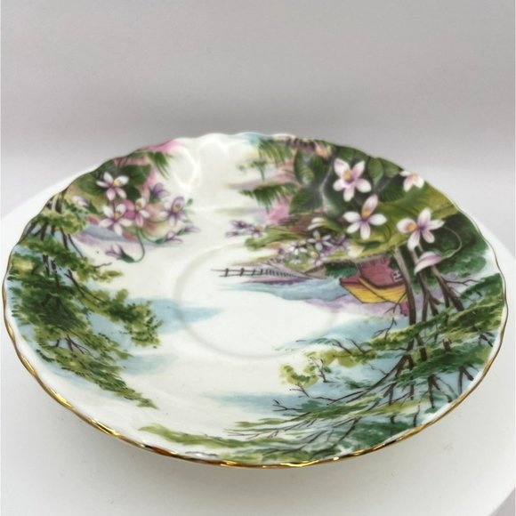 Vintage Royal Albert Bone China England Country Scenes Dingle Dell Teacup and Sa - Picture 13 of 15